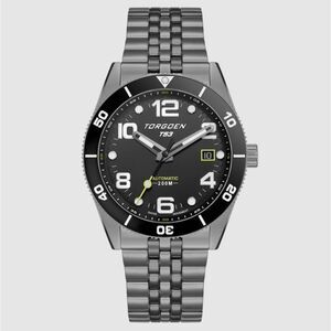 New Torgoen TN-1297 T53 Diver Automatic Gunmetal Steel 41mm Watch